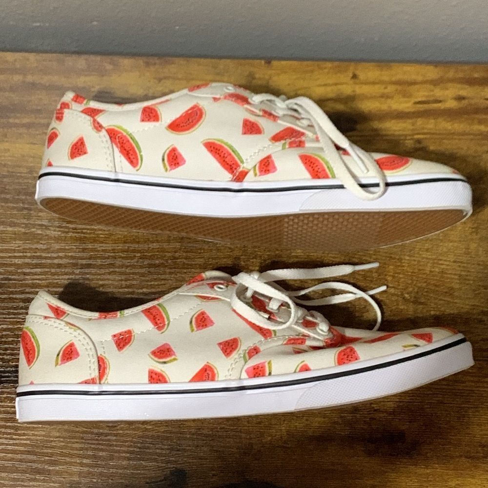 Vans White Atwood Low Watermelon Shoe Size 8 - Picture 4 of 7